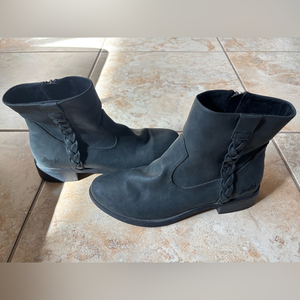 Blowfish Gray Braided Chelsea Ankle Boots - Picture 2 of 6